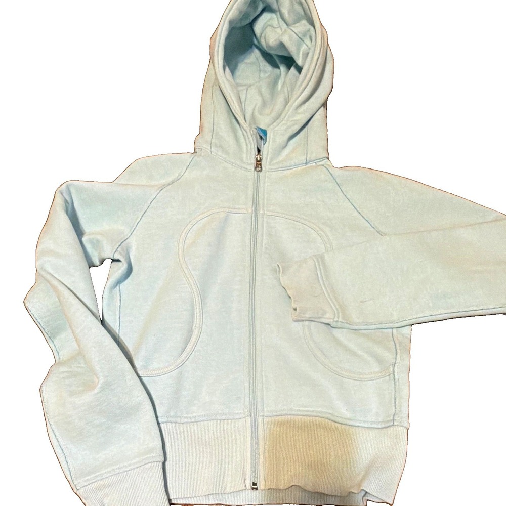 Lululemon Scuba Blue Full Zip Hooded Hoodie w Pockets Women's